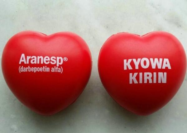 Pu Foam Stress Ball Heart Shape Promotional logo printed anti stress balls safe,