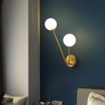 LED Personality Wall Lamp Creative Bedroom Bedside Metal Golden wall bracket