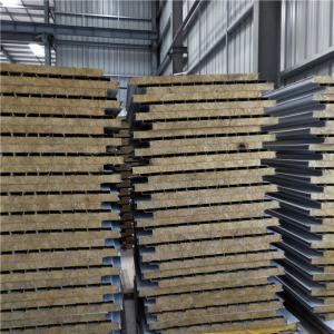 Wholesale 960-50-0.376mm insulated rock wool sandwich roof panels with 30 minutes fire resistant from china suppliers