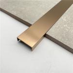 Customized shape metal profiles interior decorative project silver tile trim