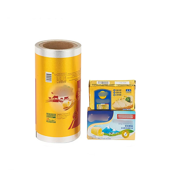 Custom Low Temperature Laminated Heat Seal Lacquer Aluminum Foil Cheese Packaging Wrapping Paper Margarine Butter Wrapper Film