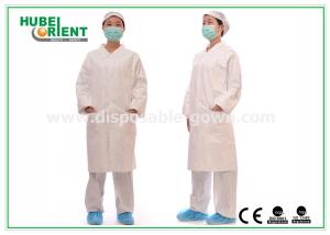 Wholesale White Tyvek Disposable Lab Coat/Protective Disposable Lab Coat Breathable from china suppliers