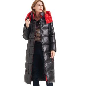 China FODARLLOY  Winter Women Jacket and long cotton-padded lady winter coat zipper two large size cotton-padded lady with hat on sale