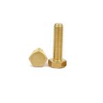 DIN 933 Hex Head Bolts Flat Hex Head Full Thread Copper Brass Bolts Copper