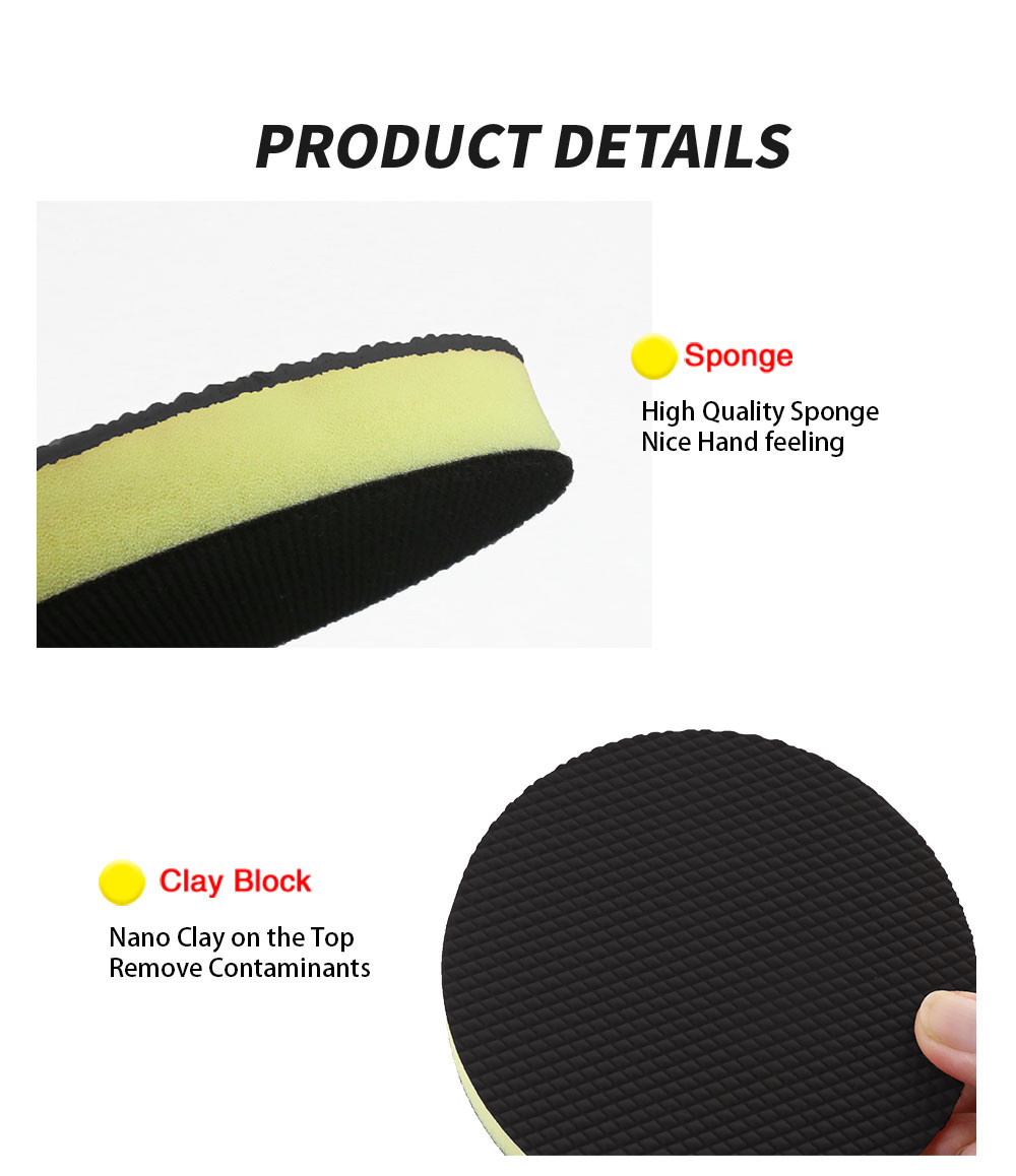 Black ISO-9001 Certificated Clay Bar Buffing Pads For Car Paints Care