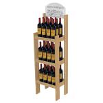 Customized Vintage Display Stand Pinewood Wine Display Rack for Liquor Store
