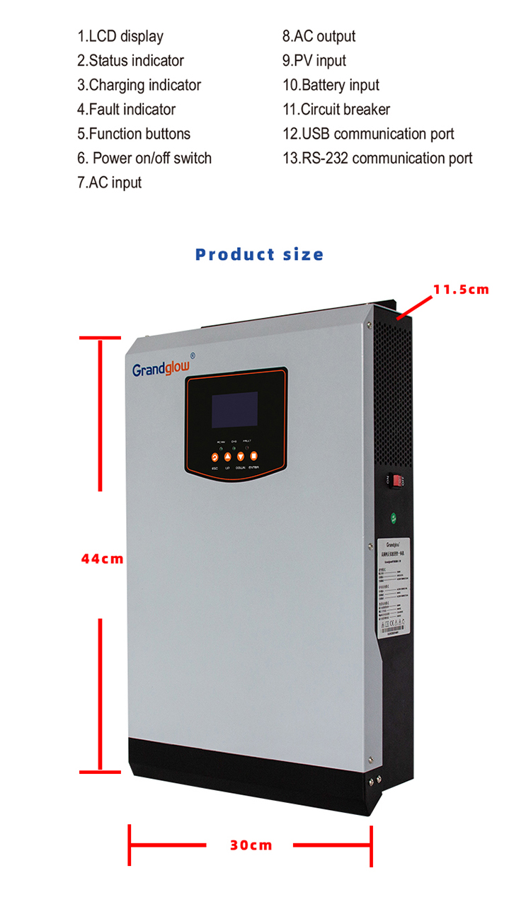 3500W Off Grid Inverter All In One Inverter With MPPT Controller