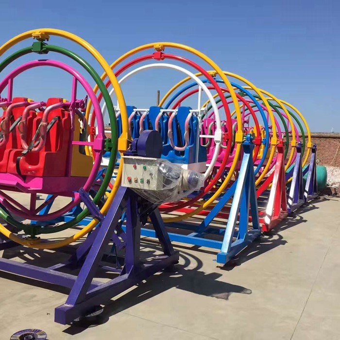 Adults 360 Degree Human Gyroscope Ride 6 Seats With Led And Music Function