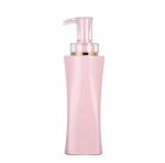Plastic Cosmetic Pink Shampoo Bottles Square Body Lotion Packaging