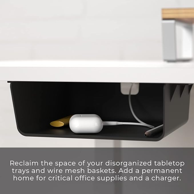 Stocked Under Desk Drawer Storage for Black Gaming Desk Sit Stand Desk Workstations