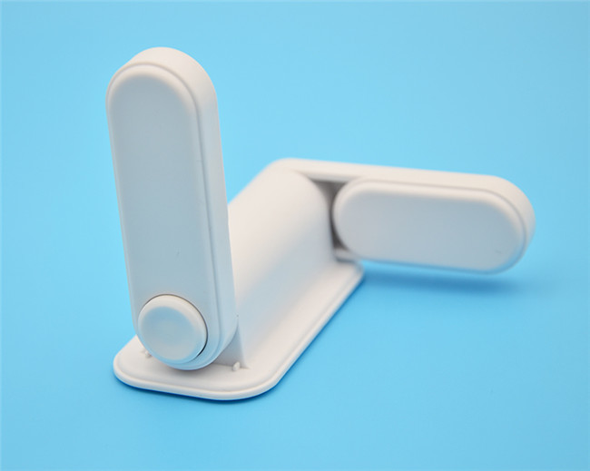 Push Button To Unlock Child Safety Lever Door Locks Plastic Material White Color