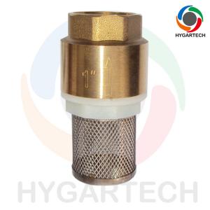 China Brass Pump Suction Check Valve With Stainless Steel Strainer on sale