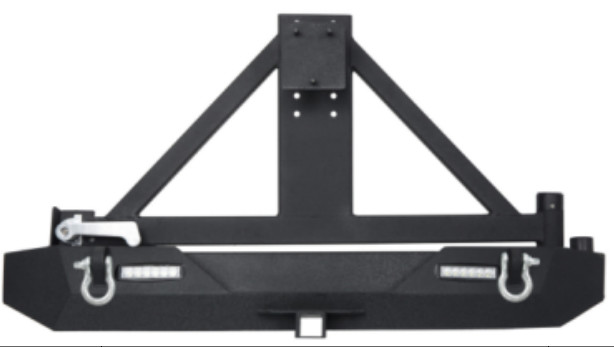 TJ spare tire frame Rear Bumper for Jeep TJ Black Steel Recovery Bumper for TJ Wrangler Simple version