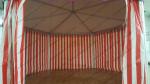 Six Sides Red And White PVC Cover Outdoor Pagoda Marquee With Transparent