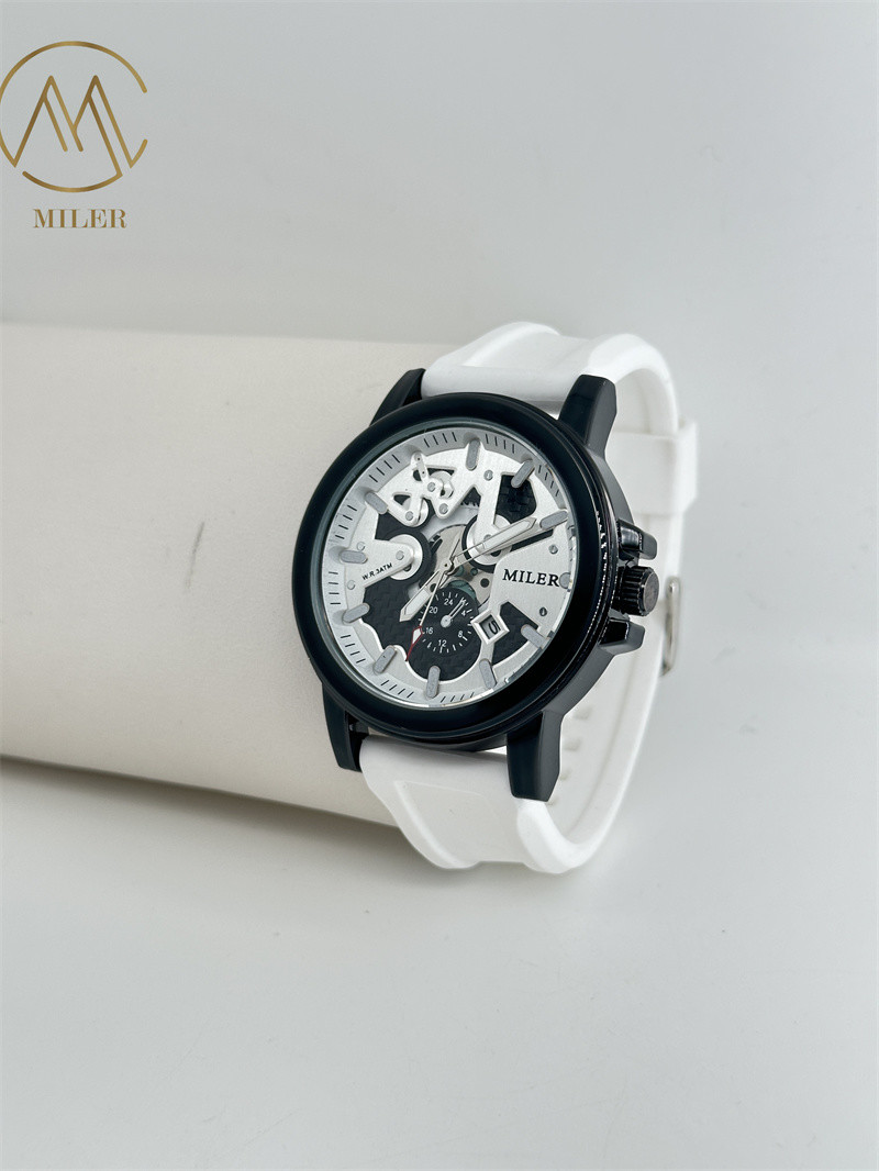 Dial Classic Mens Wrist Watches Luxury Sports Wrist Watches Silicone Band