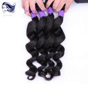 Wholesale Double Wefted Human Hair Extensions 24 Inch , Virgin Peruvian Hair Bundles from china suppliers