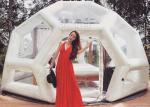 Transparent Soccer Shape 4m Inflatable Jungle Bubble Tent
