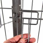 Black Silver Strong Metal Puppy Dog Play Pen Square Tube 1.5m Width