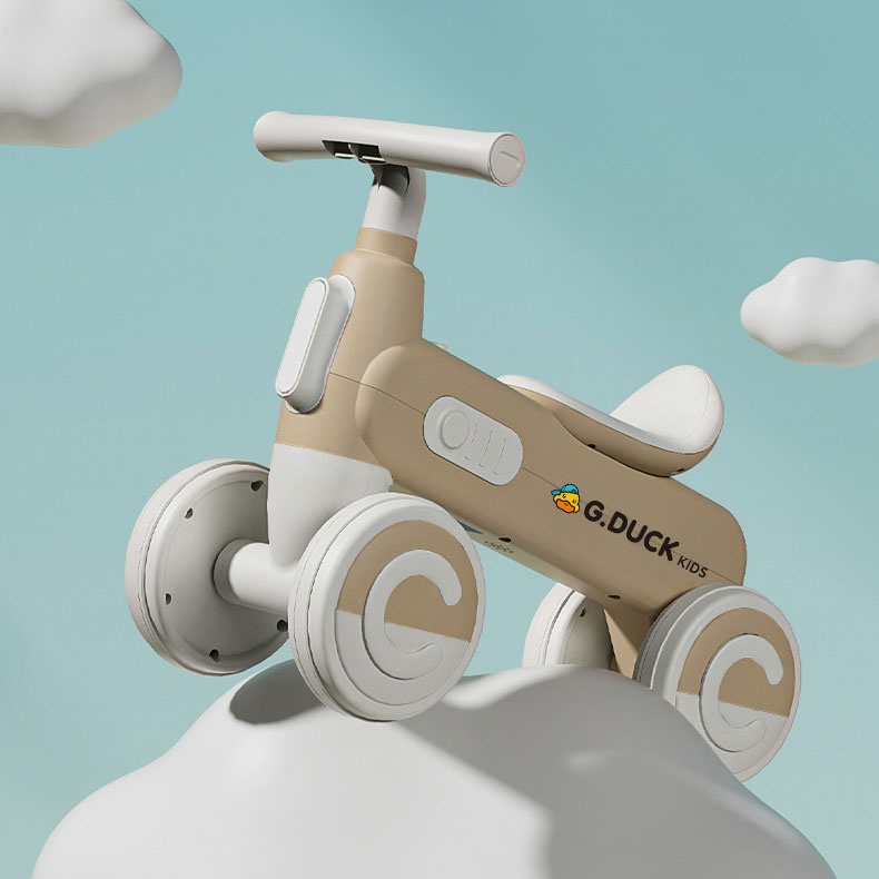 Metal Children's Scooter Twisted Learning Walker for 1-3 Year Baby Walking Aid Vehicle