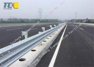 China Impact Resistance W Beam Crash Barrier , Wave Steel Traffic Guard Rails on sale