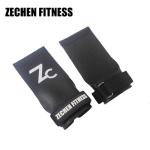 Black carbon fiber fingerless gym weightlifting grip crossfit hand grips for