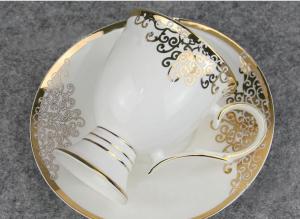 Wholesale certifiction SGS/CE 3112 golden bone china golden coffe mug bone ash more than 45% ceramic bone milk mug from china suppliers