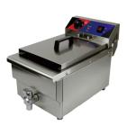 220-240V Silver Stainless Steel Fryer with 0-200℃ Temp Control for Commercial