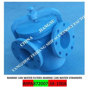 Wholesale IMPA872007-daily fresh water pump inlet right angle cylindrical sea water filter JIS 5K-100A LA-TYPE from china suppliers