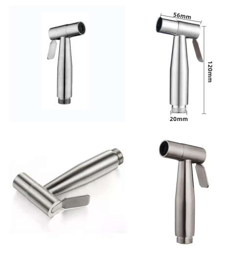 Plastic Bathroom Toilet Spray Gun Set With Woman Washer Nozzle And Companion Flusher