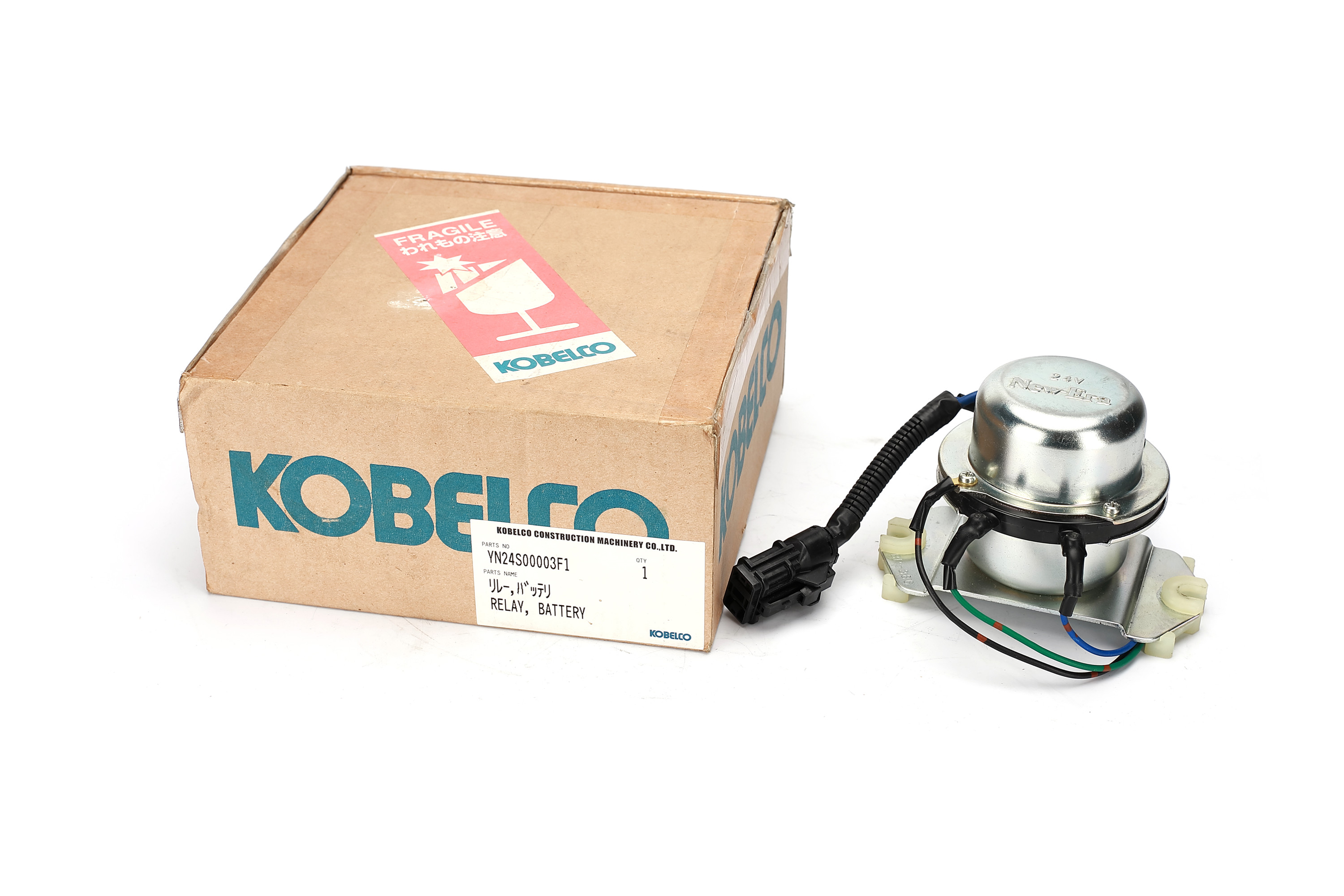YN24S00003F1 Excavator Spare Parts Electrode Battery Relay Fit Kobelco SK200-6E