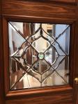Wooden Framed 450mm All Clear Beveled Decorative Glass Insert For Front Door