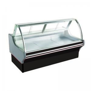China Durable Curved Deli Display Cabinet / Air Cooling Butcher Display Freezer on sale