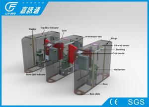 Wholesale Business Building Pedestrian Barrier Gate , Retractable Flap Barrier 100W / 24V from china suppliers