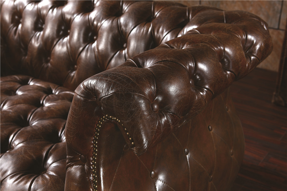 Mediem Brown Extra Large Soft Leather Sofa Full Handwork Craft 5 Years Guerantee