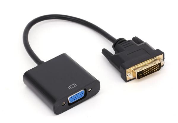 DVI Male To VGA Female Conversion Cable , 24+1 DVI To VGA Cable Video Output