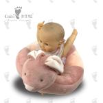 Comfortable Safe Infant Sit Up Stuffed Bunny Shaped Chair 53cm