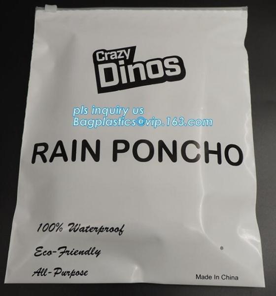wholesale transparent Logo Packaging Garment Suit Clothes Bags Slider Packing PE