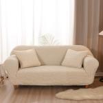 Rectangle Light Luxury Style Seersucker Solid Color Sofa Covers for Living Room