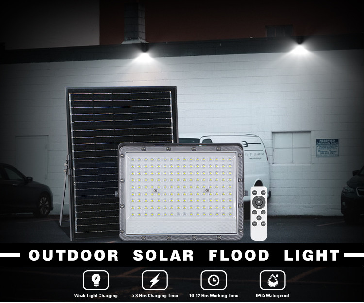 KCD Outdoor Super Brightness Floodlight High Lumen Commerical IP67 100w 200w 300w 400w 500w 600w Solar Rechargeable