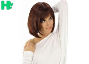 Wholesale 12 Inch Short Top Quality Synthetic Red No Weft Bob Natural Hair Wigs from china suppliers