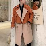 New Fashion Black Men Custom Bomber Trench Coat