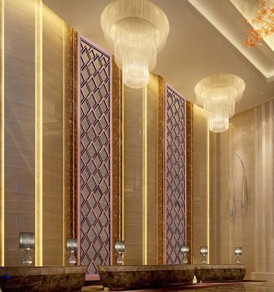 Mirror Rose Gold Stainless Steel Room Dividers For Facade/Wall Cladding/ Curtain