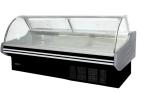 Lift Up Curved Glass Door Deli Display Refrigerator / Meat Display Chiller