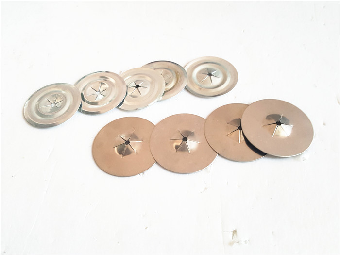 Weld Pins Lacing Anchors Metal Self Locking Washers To Cover The Nail Point
