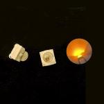 Yellow Amber Color 595nm Ball Head Clear Convex Lens High Luminous 12000mcd 2835