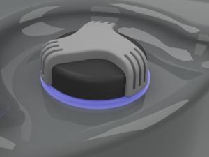 Wholesale 1 Inch LED Lighting Turn Hot Tub Diverter Dual Port , Spa Replacement Parts from china suppliers