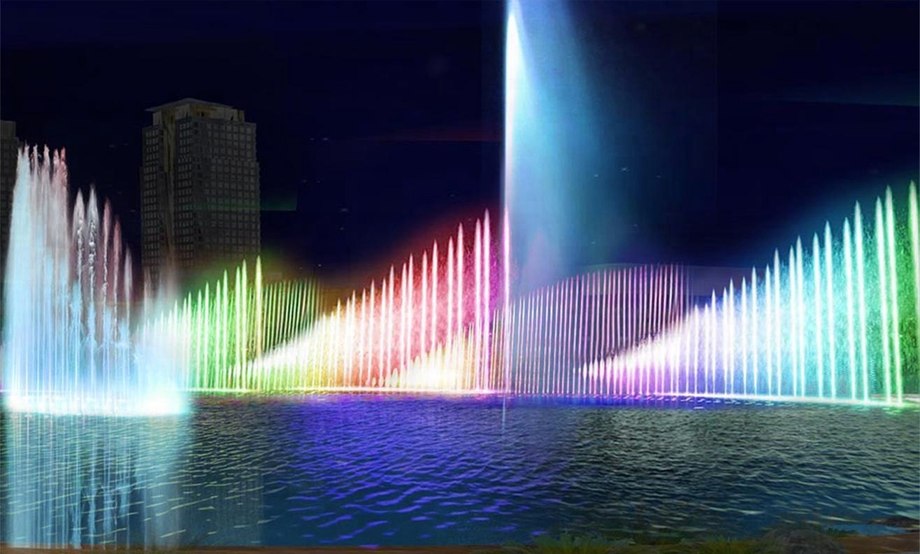 LED Outdoor Decoration Fountain Construction Water Park Equipment