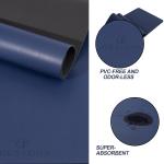5mm Thick Non Slip Lightweight PU Yoga Matt Upgraded A Strong Grip Fitness Blue