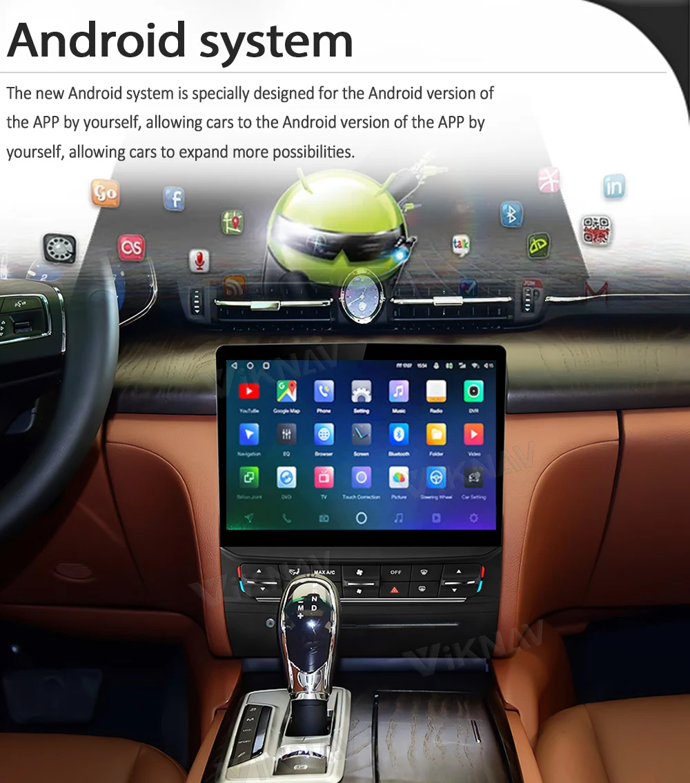 Viknav Car Radio For Maserati Quattroporte (2013-2016) 10.26inch Android13 Head Unit Touch Screen GPS Navigation Carplay