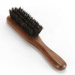 Boar Bristle Beard Brush Comb Set Black Color Wood Material for Men Beard Hair